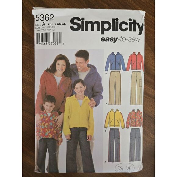 NEW Simplicity Pattern 5362 Easy to Sew Size A XS-XL Athleisure Wear Sewing - Picture 1 of 2